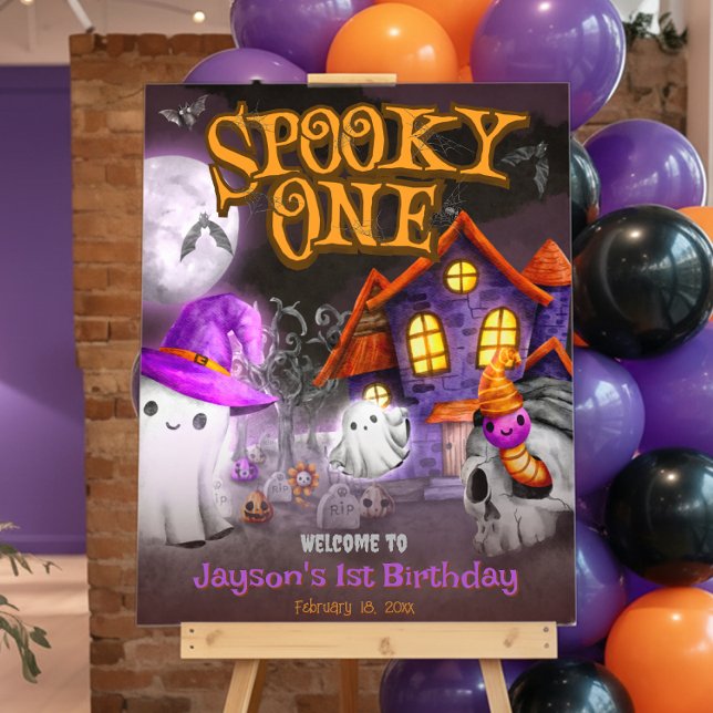 Spooky One - First Birthday - Welcome Sign (Spooky One - First Birthday - Welcome Sign)
