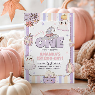 Spooky One First Boo Day Pastel Ghost Invite