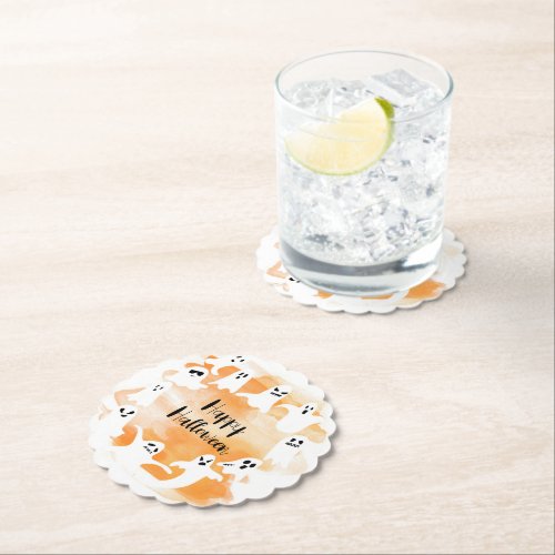 Spooky One First Halloween Birthday Party Paper Coaster