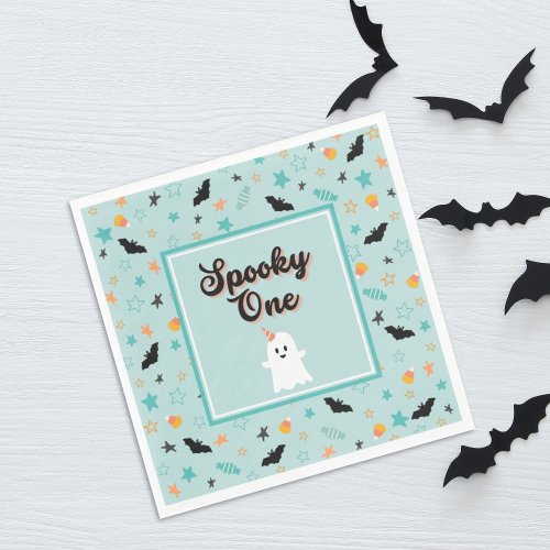 Spooky One Gender Neutral Halloween First Birthday Napkins