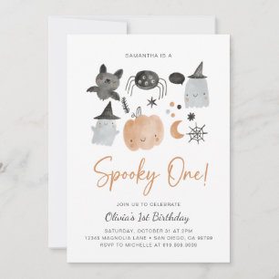 Spooky One Ghost Invitation Spooky 1st