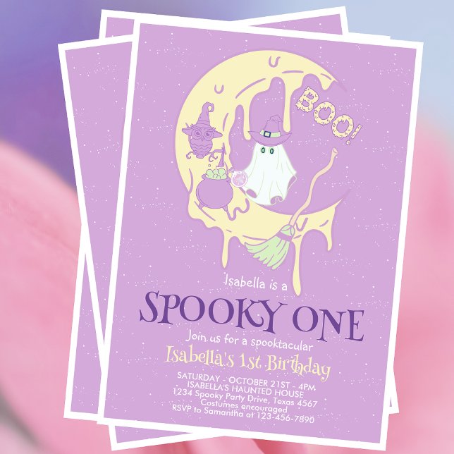 Spooky One Ghost Moon Kids 1st Birthday Halloween (Creator Uploaded)