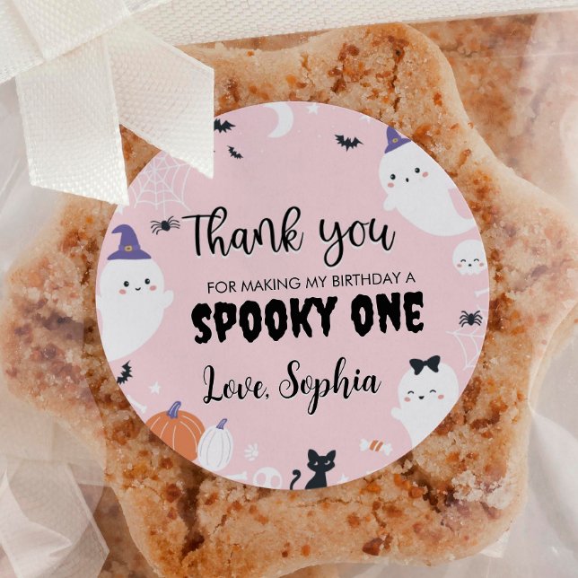 Spooky One Ghost Party Labels (Creator Uploaded)