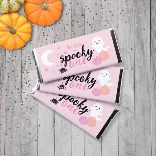 Spooky One Girl First Birthday Hershey Bar Favors