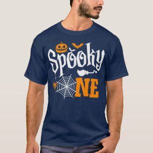 Spooky One Girl Halloween 1st Birthday Matching Fa T-Shirt
