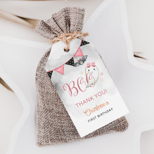 Spooky One Girl's First Birthday Favor Gift Tags