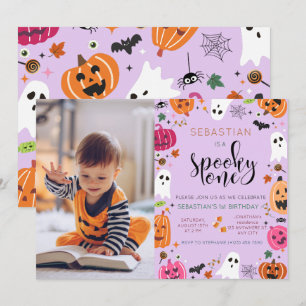 Spooky One! Girls Halloween 1st Birthday Invitation