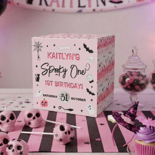 Spooky One! Girls Halloween 1st Birthday Party Favor Boxes