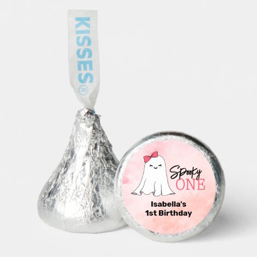 Spooky One Girly Ghost 1st Birthday Party Hersheys Kisses