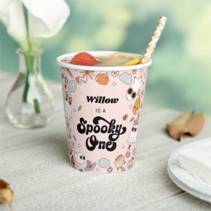 Spooky One Groovy Halloween 1st Birthday Paper Cups