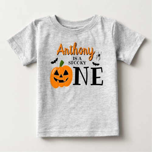 Spooky One Halloween 1st Birthday Baby T_Shirt