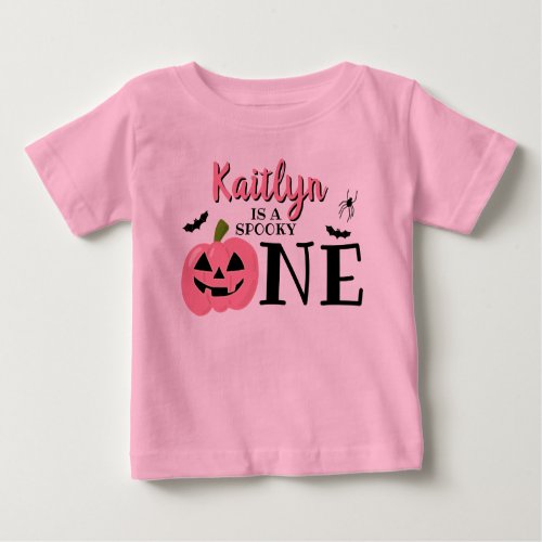 Spooky One Halloween 1st Birthday Baby T_Shirt