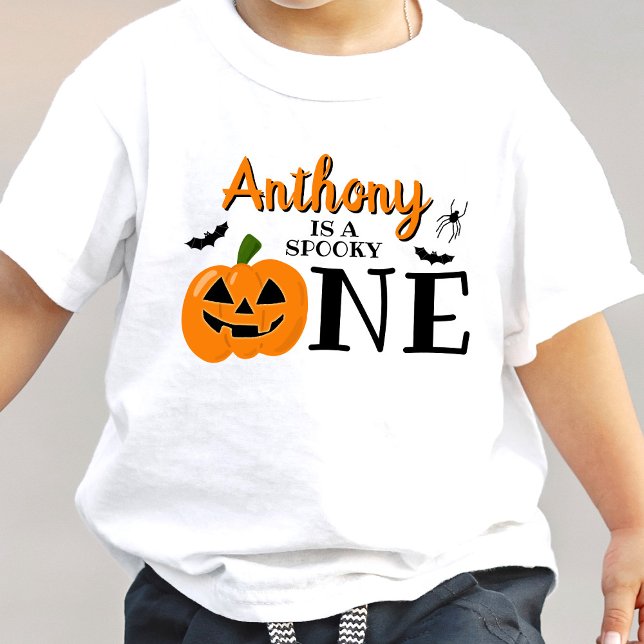Spooky One Halloween 1st Birthday Baby T-Shirt (Creator Uploaded)