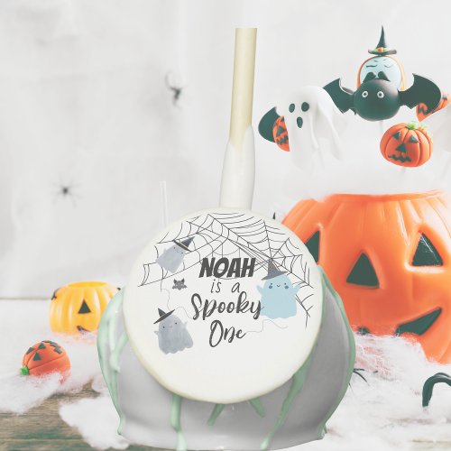 Spooky One  Halloween 1st Birthday  Blue Ghosts Cake Pops