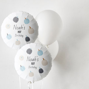 Spooky One Halloween 1st Birthday Blue Pumpkin Balloon