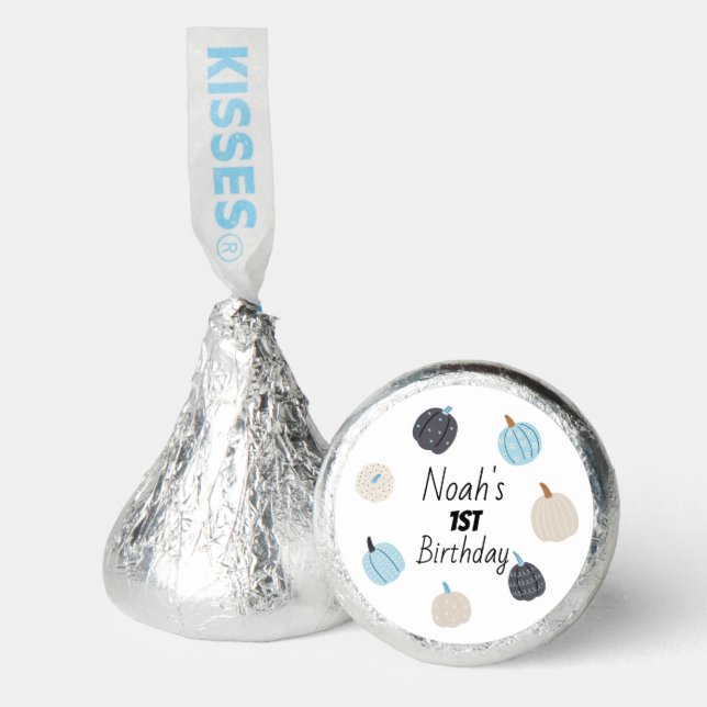 Spooky One | Halloween 1st Birthday | Blue Pumpkin Hershey®'s Kisses® (Front)