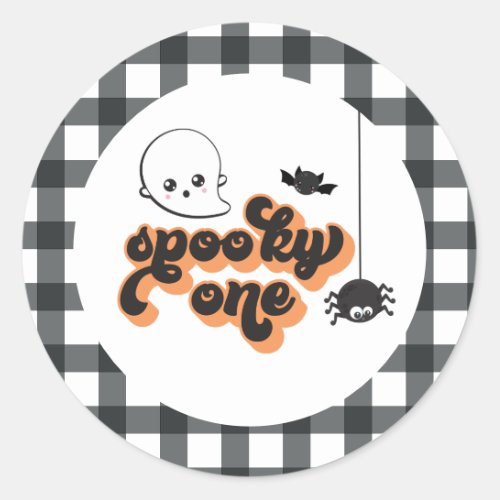 Spooky One Halloween 1st Birthday Classic Round Sticker