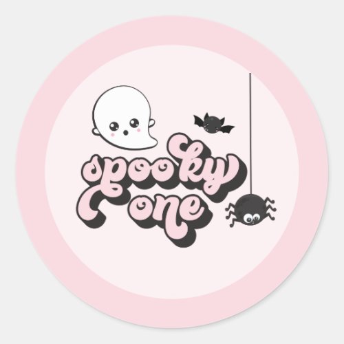 Spooky One Halloween 1st Birthday Classic Round Sticker