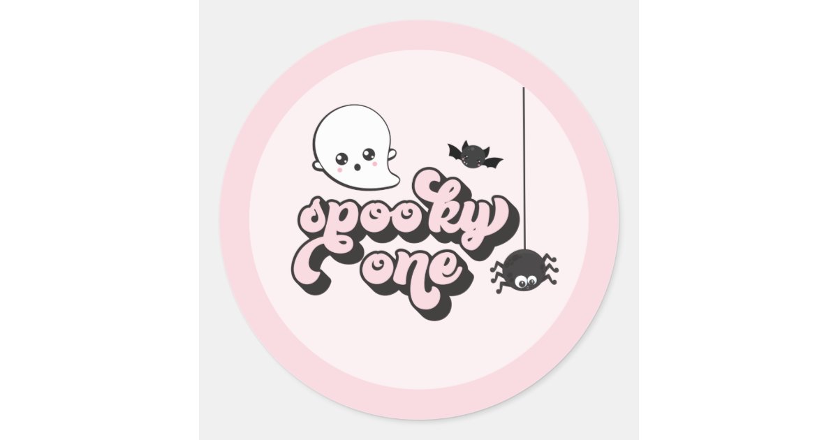 Spooky One Halloween 1st Birthday Classic Round Sticker | Zazzle