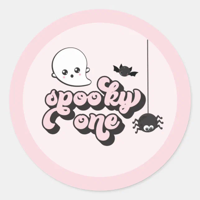 Spooky One Halloween 1st Birthday Classic Round Sticker | Zazzle