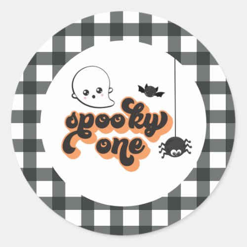 Spooky One Halloween 1st Birthday Classic Round Sticker