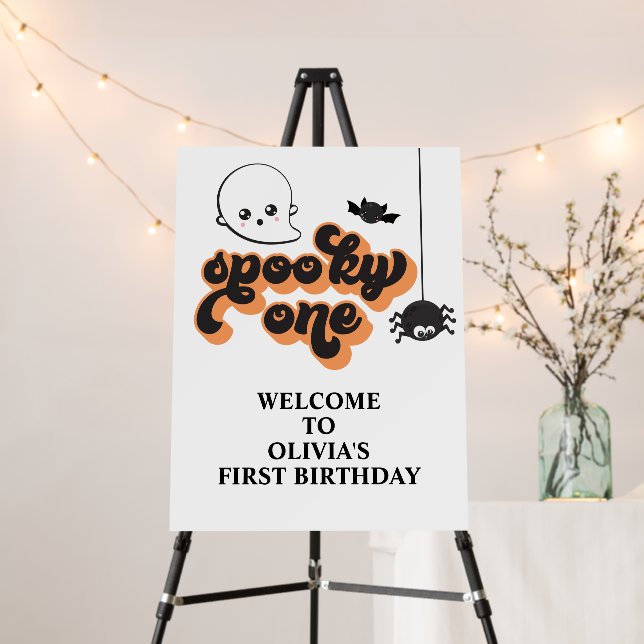 Spooky One Halloween 1st Birthday Foam Board (In Situ (Stand))