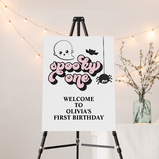 Spooky One Halloween 1st Birthday Foam Board (In Situ (Stand))