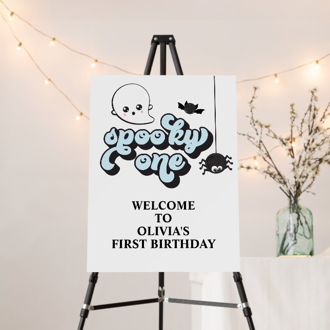 Spooky One Halloween 1st Birthday Foam Board (In Situ (Stand))