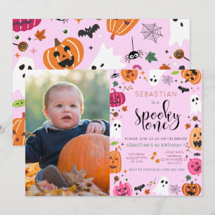 Spooky One Halloween 1st Birthday Invitation