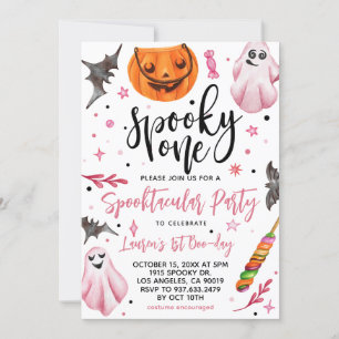 Spooky One Halloween 1st Birthday Invitation