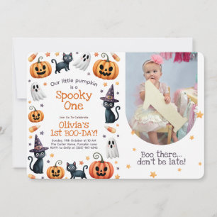 Spooky One Halloween 1st birthday invitation