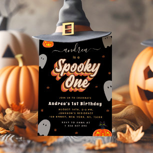Spooky One Halloween 1st Birthday Invite