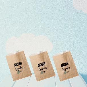 Spooky One Halloween 1st Birthday Minimal Blue Favor Bag