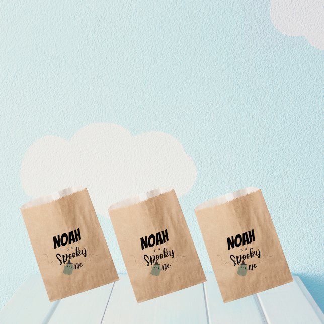 Spooky One | Halloween 1st Birthday | Minimal Blue Favor Bag (Creator Uploaded)