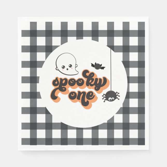Spooky One Halloween 1st Birthday Napkins (Front)