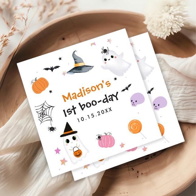 Spooky One Halloween 1st Birthday Napkins (Creator Uploaded)