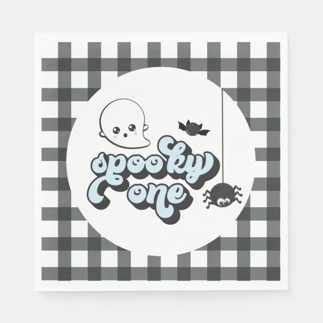 Spooky One Halloween 1st Birthday Napkins (Front)