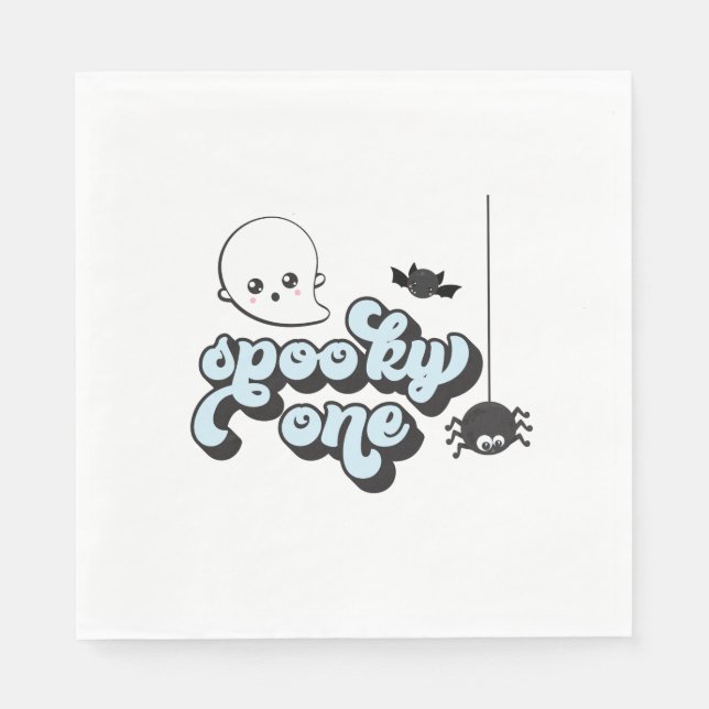 Spooky One Halloween 1st Birthday Napkins (Front)