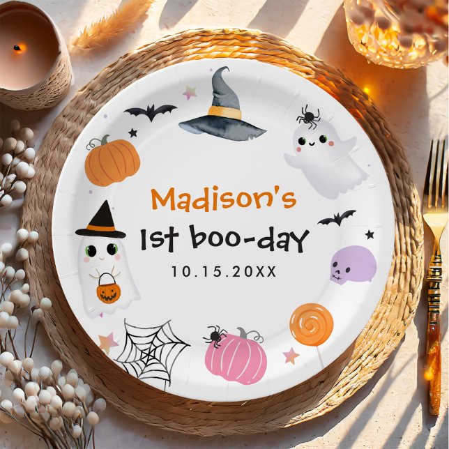 Spooky One Halloween 1st Birthday Paper Plates (Creator Uploaded)
