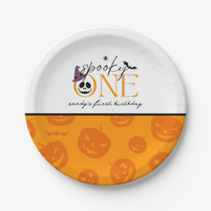 Spooky One Halloween 1st birthday  Paper Plates