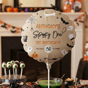 Spooky One! Halloween 1st Birthday Party Balloon