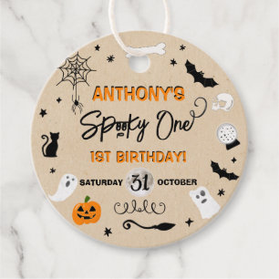 Spooky One! Halloween 1st Birthday Party Favor Tags
