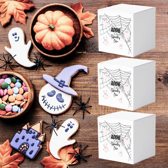 Spooky One | Halloween 1st Birthday | Pink Ghosts Favor Boxes (Creator Uploaded)