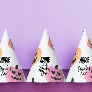 Spooky One Halloween 1st Birthday Pink Pumpkin Party Hat