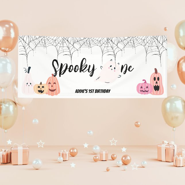 Spooky One | Halloween 1st Birthday | Spooky Pink Banner (Creator Uploaded)
