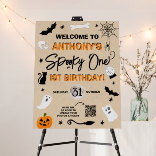 Spooky One Halloween 1st Birthday Welcome Foam Board