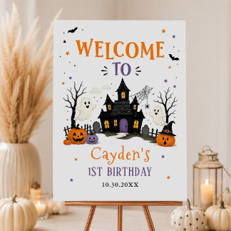 Spooky One Halloween 1st Birthday Welcome Foam Board