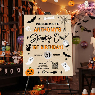 Spooky One! Halloween 1st Birthday Welcome Foam Board