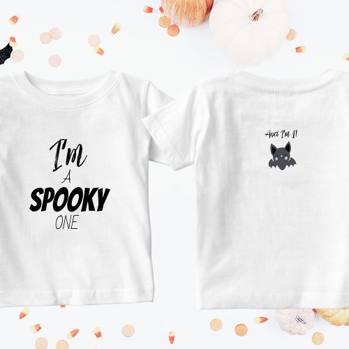 Spooky One  Halloween Bday  Guest of Honor Bat Baby T_Shirt