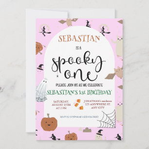 Spooky One Halloween Birthday Invitation